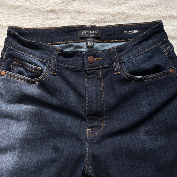 Judy Blue Women's Kimberly Classic Straight Fit Jeans in Dark Wash Blue Sz 7/28 - Picture 4 of 12